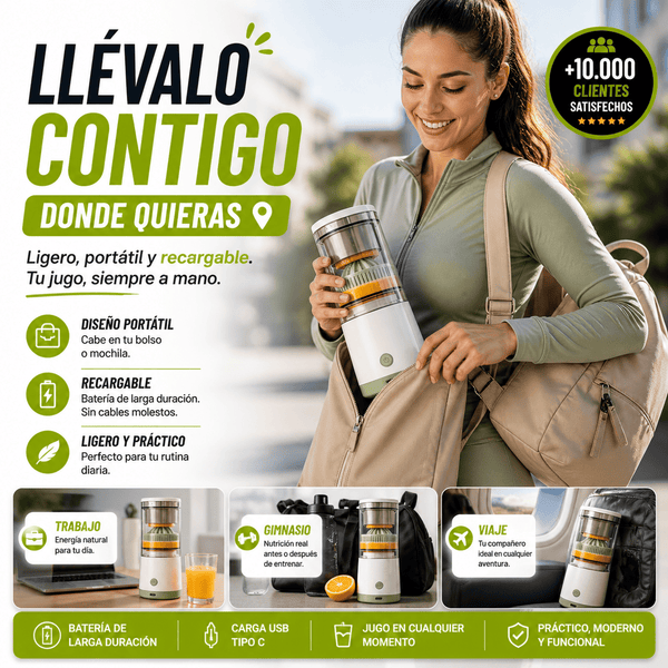 Exprimidor de limón y naranja electrico recargable - JuiceVita Press