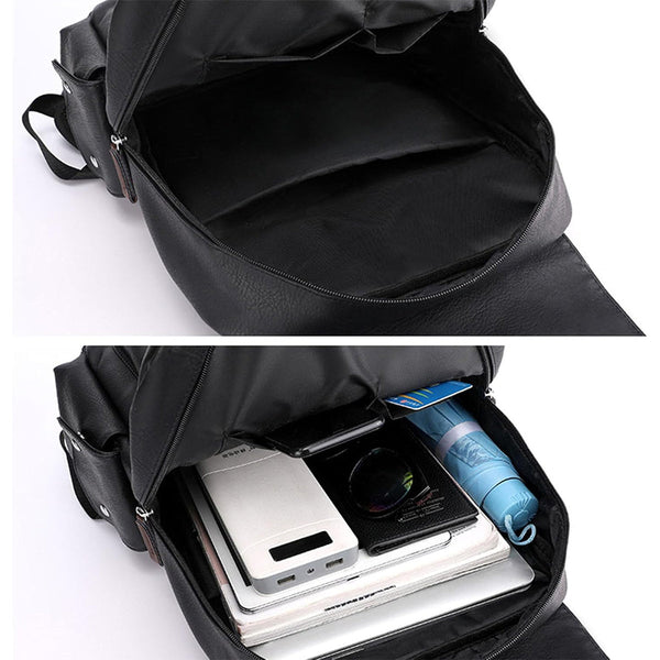 NomadPac Mochila de Cuero Impermeable Retro