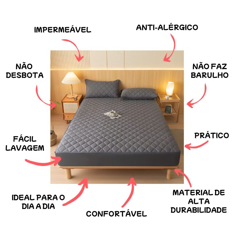 CoberMax™ Protector de Colchón Impermeable, HOY Tiene 2 Fundas de Regalo