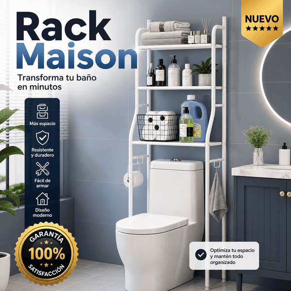 Estante para Baño Sobre Inodoro Rack Maison | Organizador Vertical Resistente y Fácil de Armar