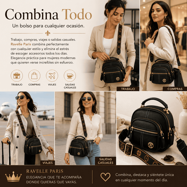 Bolso de hombro elegante e informal | Ravelle Paris