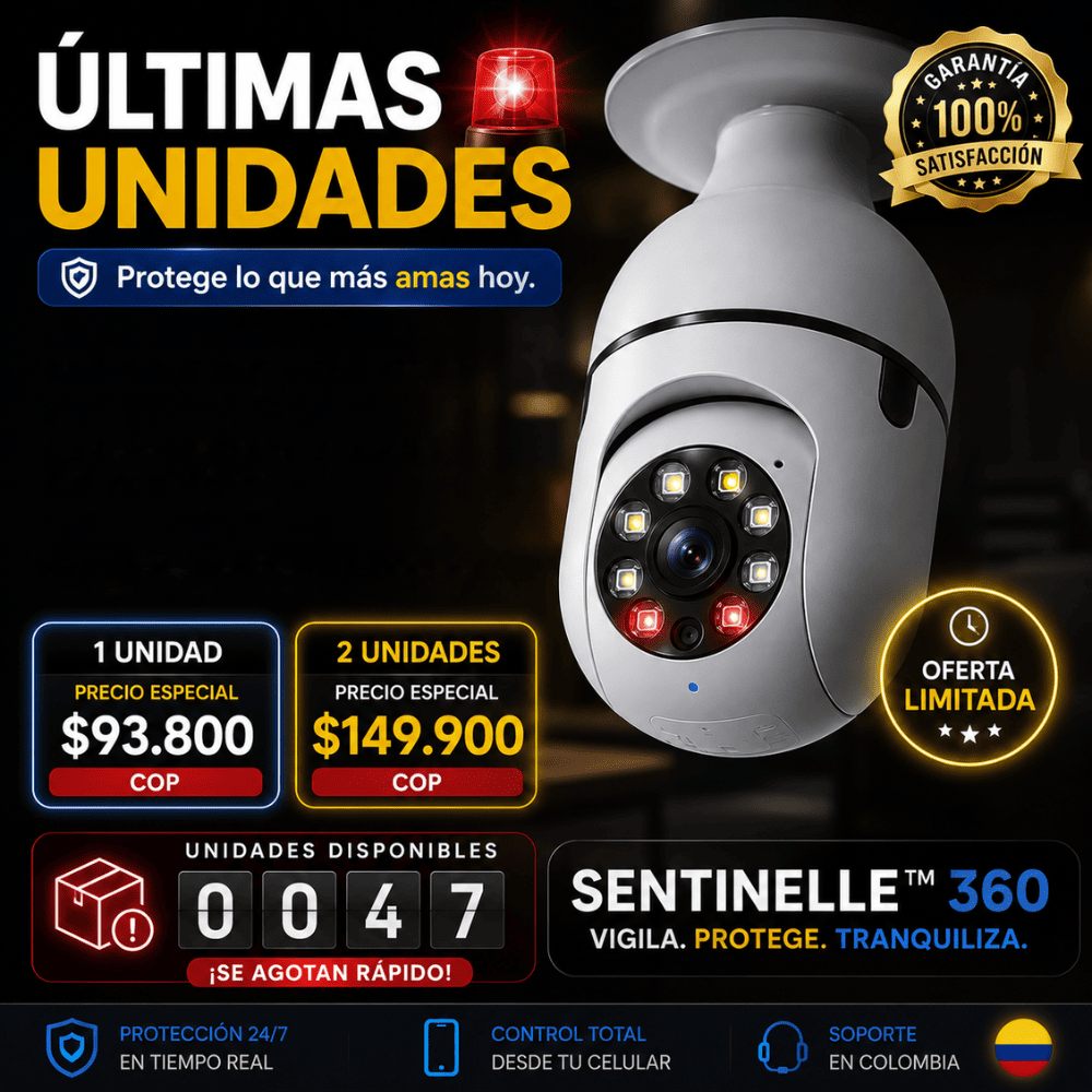 Protege tu Hogar con Sentinelle™ 360 | Cámara Inteligente WiFi con Cobertura 360°