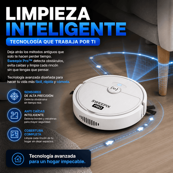 Aspiradora Inteligente Automática Robot Sin Esfuerzo | Sweepix Pro™