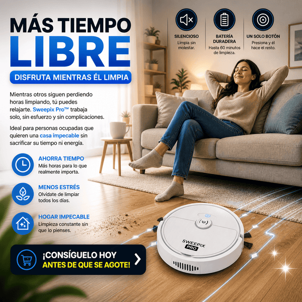 Aspiradora Inteligente Automática Robot Sin Esfuerzo | Sweepix Pro™