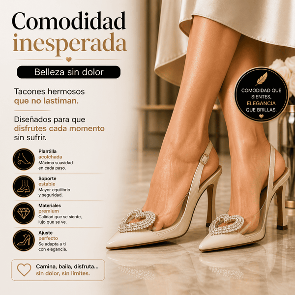 Sandalias de Tacon Cristal - Comodidad de Talco, Destello de Cristal