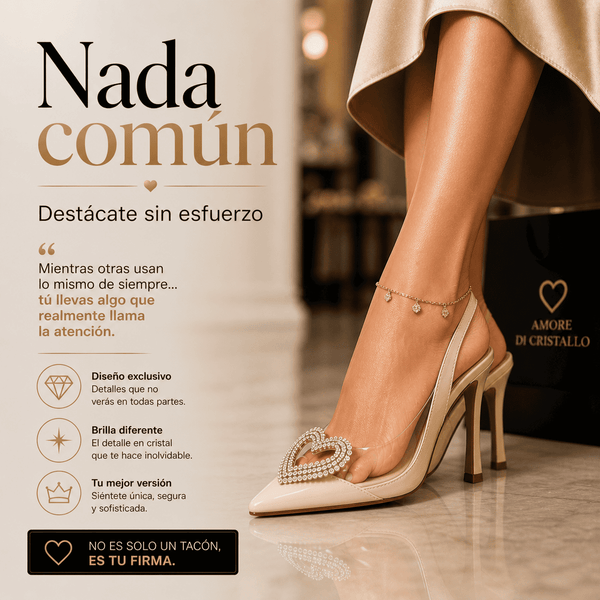 Sandalias de Tacon Cristal - Comodidad de Talco, Destello de Cristal