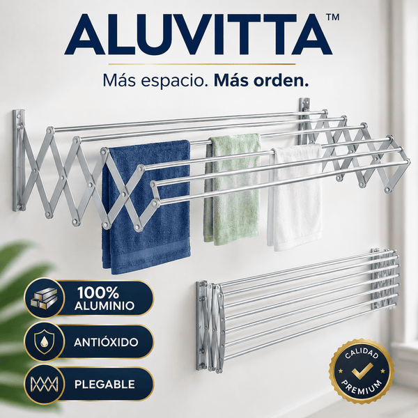 Tendedero Plegable de Pared Tipo Acordeón de 100 cm