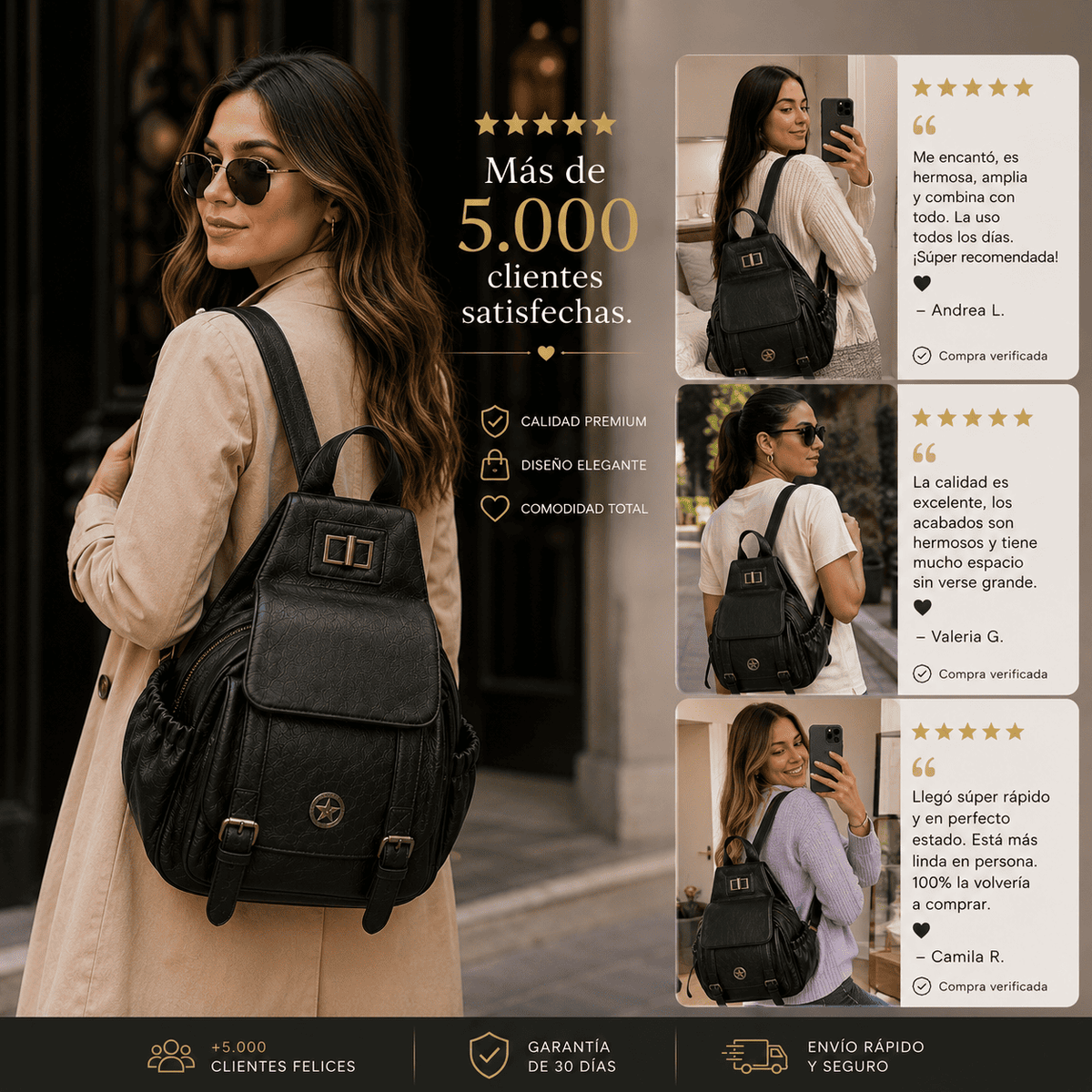 Mochila Mujer Velmora Paris™ | Último día de la Promoción.