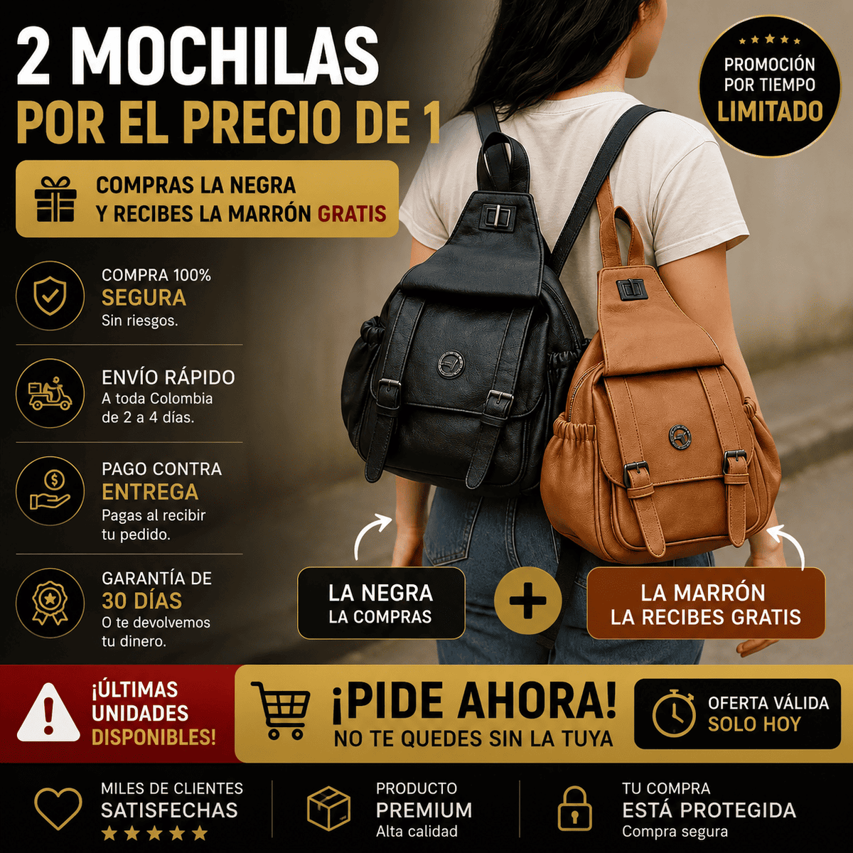 Mochila Mujer Velmora Paris™ | Último día de la Promoción.